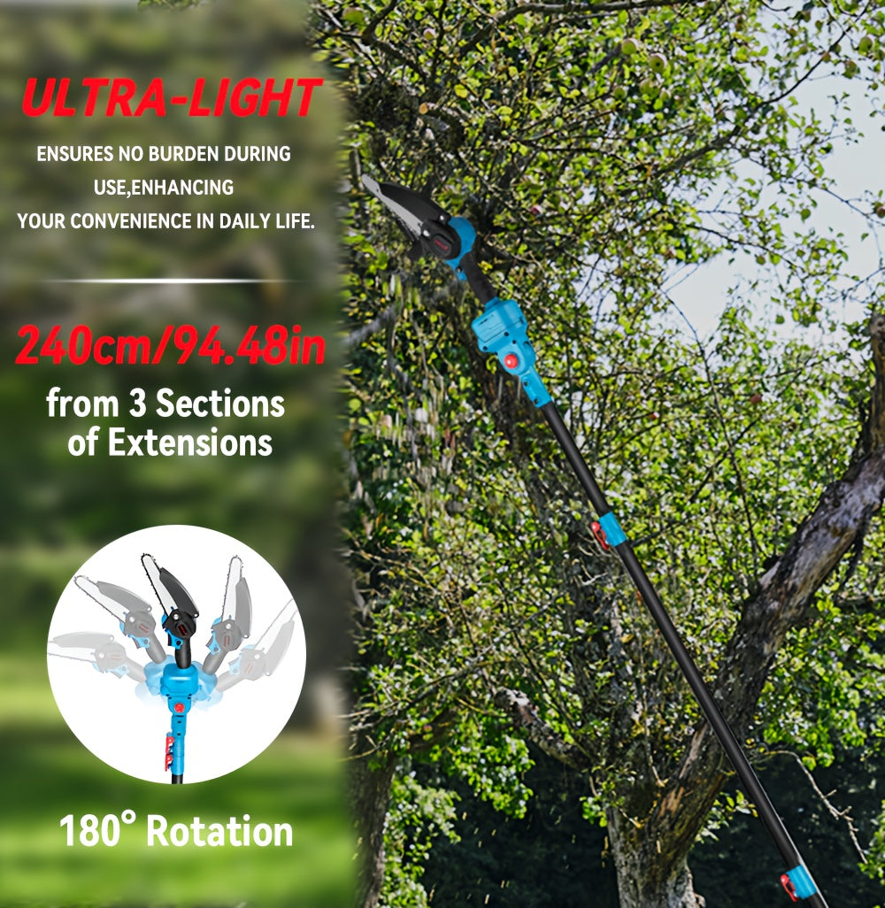 Bürstenloses Kiefernsägen- Astschere-Set, 198 cm für Garten und Terrasse – Detailansicht 15