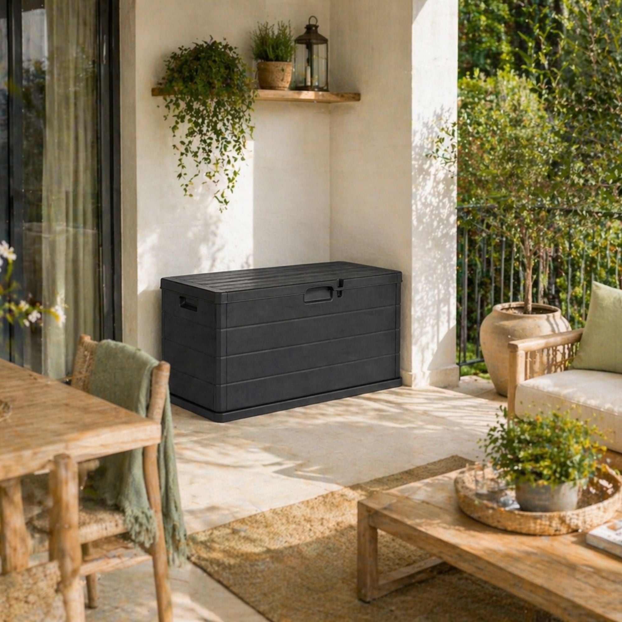 Buystar Gartenlaube, Anthrazit für Garten und Terrasse – Hauptansicht