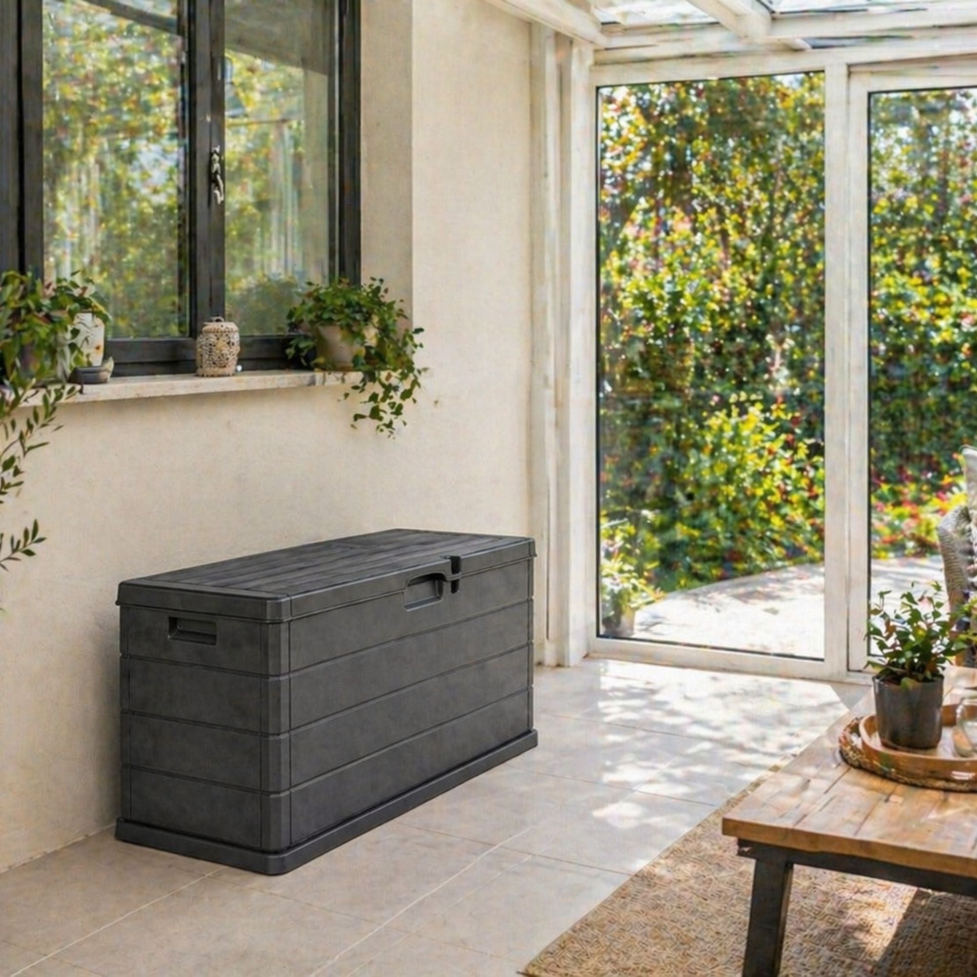 Buystar Gartenlaube, Anthrazit für Garten und Terrasse – Detailansicht 5
