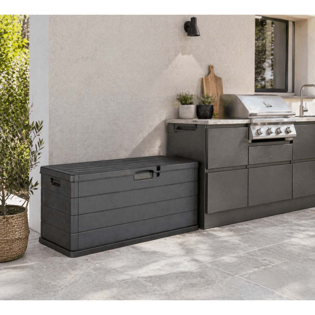 Buystar Gartenlaube, Anthrazit für Garten und Terrasse – Detailansicht 8