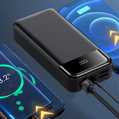 50000mAh Hochkapazität Powerbank mit Super-Schnellladefunktion, USB/Type-C/Micro-Anschlüssen, Ausgestattet mit Beleuchtungslampe und LED-Akku-Statusanzeige. Geeignet für Schnelles Laden von iPhone und Android-Geräten. Notstromversorgungsgerät