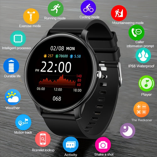 GWENLAND Fashion Disc Smartwatch, 1,46-Zoll Full Touch High-Definition Bildschirm, kabelloses Anrufen, Musiksteuerung, mit Schrittzähler, Distanz, 100+ Sportmodi, DIV Watch Disc, wiederaufladbare Lithiumbatterie, Casual Style, Fitness Tracker