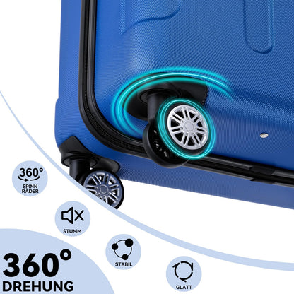 BEIBYE 2045 Zwillingsrollen 3tlg. Reisekoffer Koffer Kofferset Trolleys Hartschale in 20 Farben