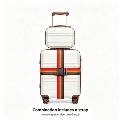 13/20/24/28 Zoll KONO Koffer Set 6-teilig Camping Hartschalenkoffer ABS Trolley Handgepäck Koffer Gepäcksets Reisekoffer mit Rädern und TSA-Schloss, mit Reisetasche und Kulturtasche Koffer Set Black Friday Thanksgiving Day Weihnachtsgeschenk