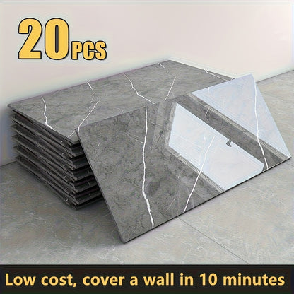 20/40 Stück 3D Marmor-Effekt Selbstklebende 60*30cm Wanddeko – Abziehbare Spritzschutzfolien für Küche  Bad – Leicht zu reinigende Wandsticker für Weihnachten & Halloween