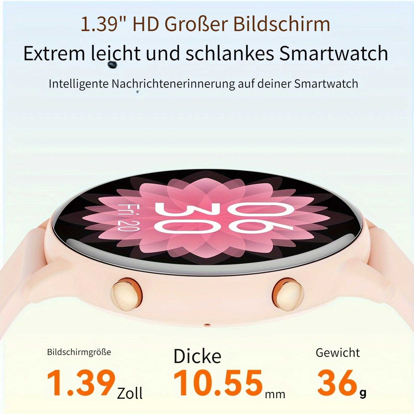 MINGTAWN Smartwatch für Damen & Herren, 3,53 cm HD-Touchscreen-Smartwatch mit drahtlosem Telefonieren (Annehmen/Tätigen von Anrufen), 100+ Sportmodi, Schlafmonitor, Multifunktions-Fitness-Tracker, kompatibel mit iPhone  Android, perfekt zum Verschenken