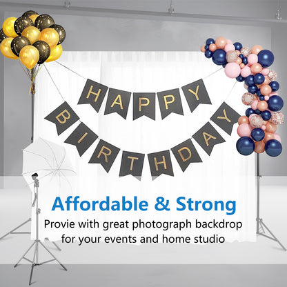 2x3m/2,6x3m Verstellbarer Hintergrund Ständer für Fotografie, Fotohintergrund mit 6 Fischmaul Klemmen, 2 Sandsäcken und Tragetasche, Hintergründe für Fotostudios