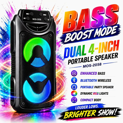Tragbares Bluetooth-PA-Party-Lautsprechersystem mit zwei Tieftönern, PartyBox für JBL, TWS-Kopplung, RGB-LED-Lichter & UKW-Radio, karaokefähiger Outdoor-Lautsprecher für Sommerfestivals, Gartenpartys  Camping, Geschenk für Musikliebhaber