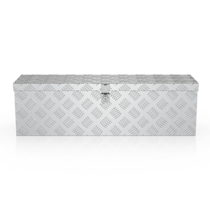 Truckbox Werkzeugkasten Aufbewahrungsbox Aluminiumkoffer Transportbox, Zugvorrichtungskasten für Autoanhänger LKW Nutzfahrzeuge Aufbewahrungsbox Werkzeugkasten Gurtbox Aluminiumbox 38L/60L/80L/170L Schwarz/Silberfarben
