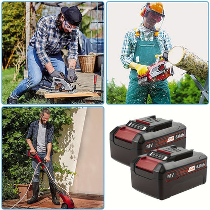 2er-Set 18V 6000mAh Akku-Packs, kompatibel mit Einhell Tools X-Change 4511396 4511437neu PXBP-600 PX-BAT52 Akku-Elektrowerkzeug-Akkus
