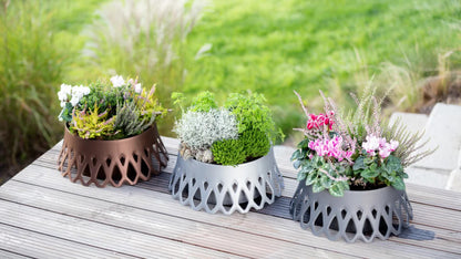 Grabschale mit Selbstbewässerung Grabvase mit Wasserspeicher Pflanzschale als Grabschmuck Blumenschale Groß Grab Vase Friedhof Wetterfest Grabschale Frostsicher