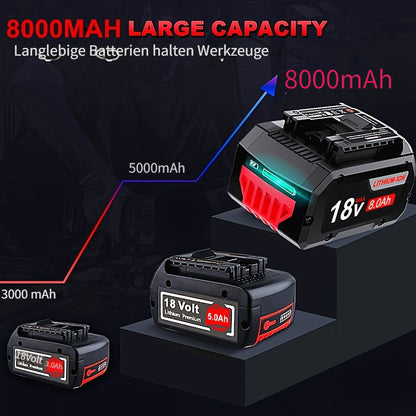 1-4er Pack 18V 8000mAh Lithium Akku Ersatz für 18V Akku BAT609 BAT609G BAT610G BAT611 BAT612 BAT618 BAT618G BAT619 BAT619G BAT622 BAT620 Power Battery