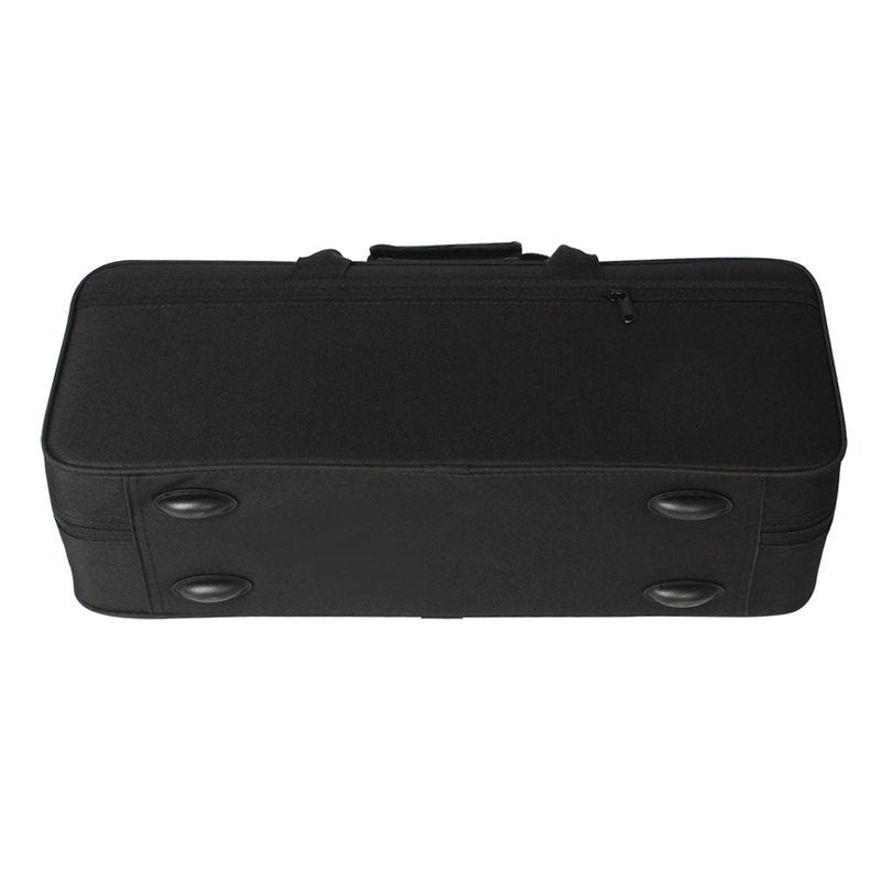 elegantstunning Tragbare Trompeten Aufbewahrungsbox Trompetenkoffer Verdickter Leichter Rucksack Verstellbare Träger Blasinstrumente Zubehör Schwarz