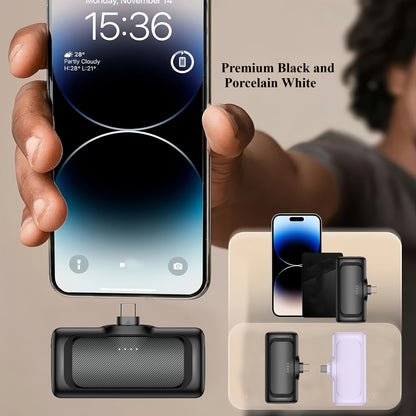 22,5W Schnellladung, 5000mAh Kompakte Powerbank, USB-C Ladegerät, Kompatibel mit verschiedenen Geräten, USB Typ-C, Dual-Lade Modi, Ideal für iPhone 15/16 Serie und Android Smartphones