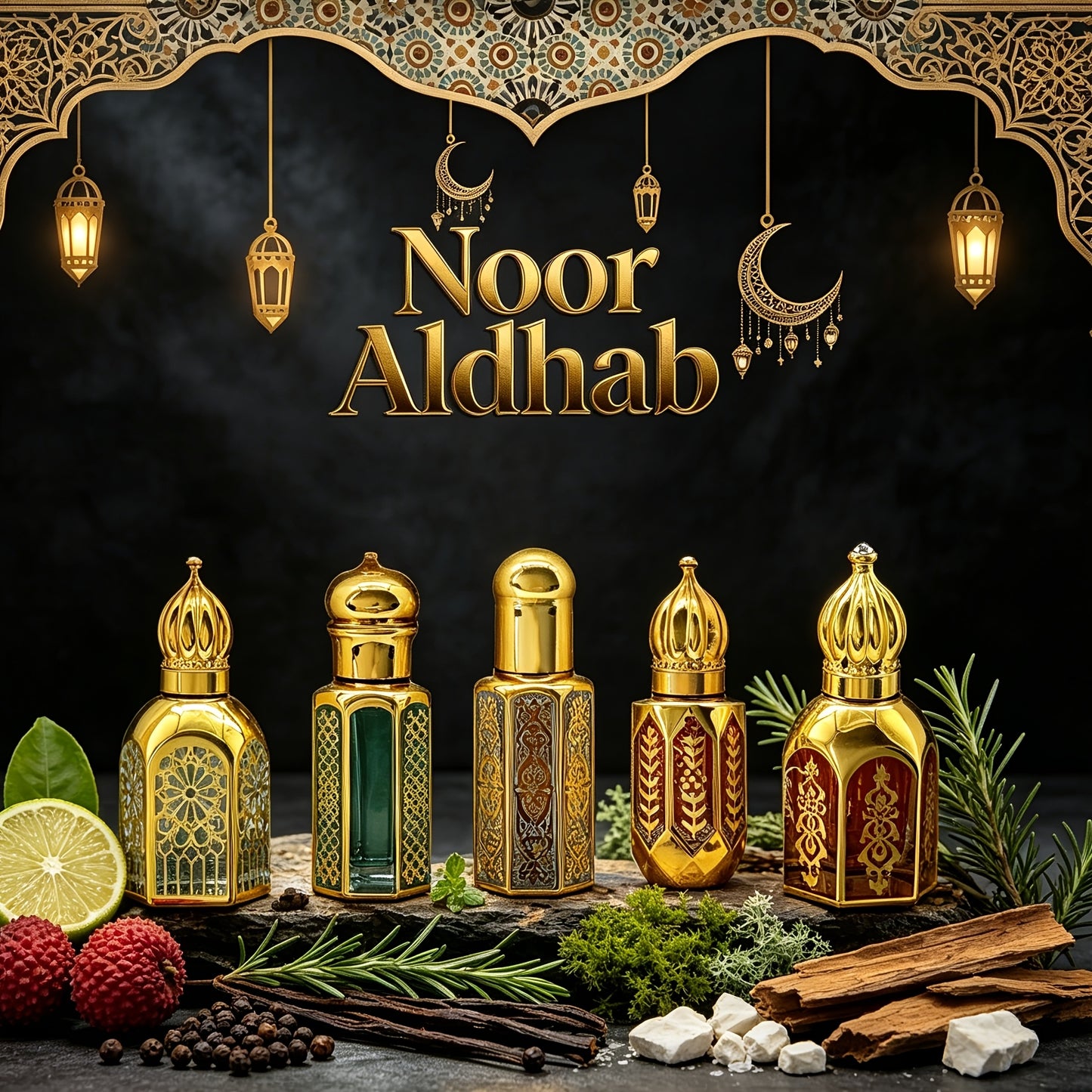 Fünf einzigartige Düfte Arabisches Ätherisches Öl Set Frische Eau De Toilette (15ml x 5) Langanhaltender Duft Unisex Eau De Toilette Ätherisches Öl Geeignet für Muttertag Valentinstag Geschenke für Sie Haarparfüm