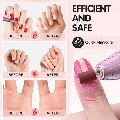 Elektrischer Nagelbohrer-Set mit 20.000 U/min, USB-betrieben, inklusive Schleifringen  Wechselköpfen, geeignet für Salon-Qualität Nageldesign  Nagelkunst-Enthusiasten (Pink/Gold)