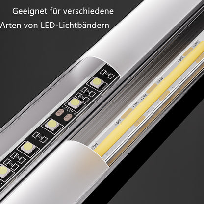 10 Stücke 1m Lichtkanäle aus Aluminiumlegierung, sSchiene Leiste Profile für LED-Lichtstreifen für moderne Häuser und Büros