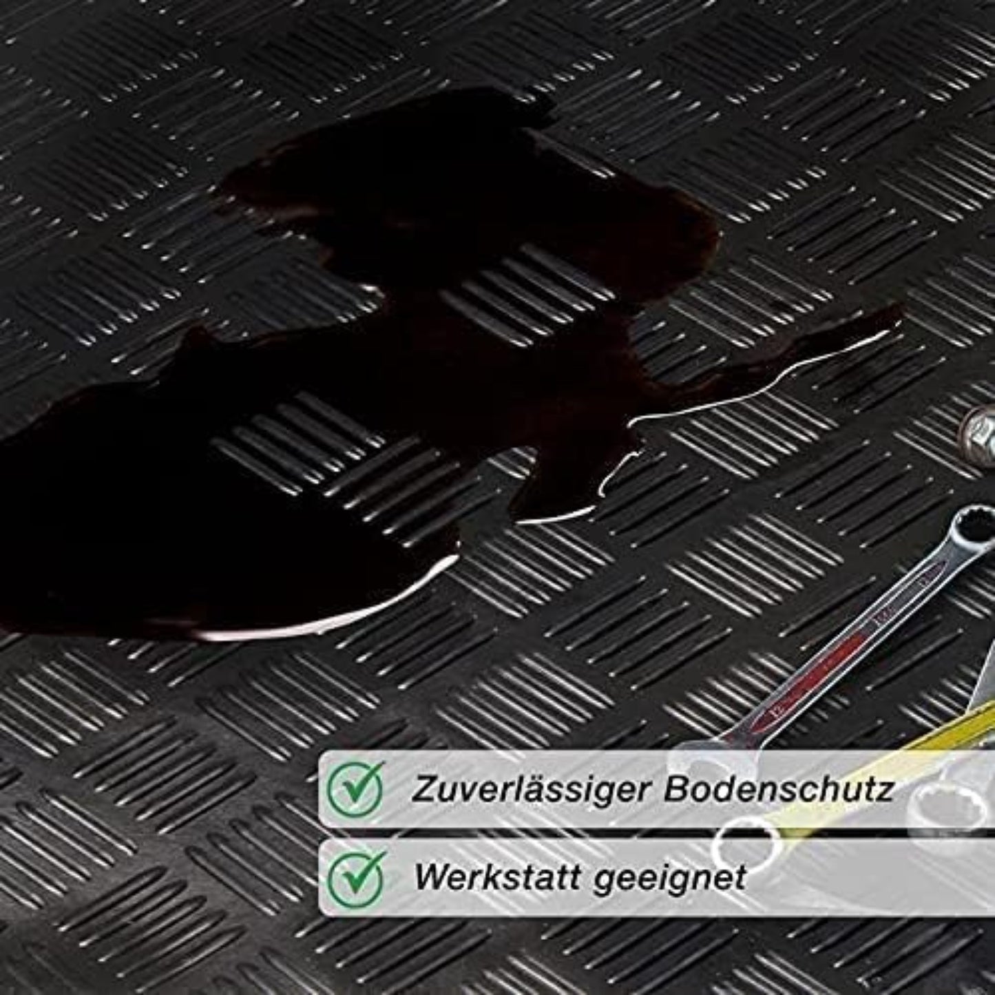 Gummimatten 500 cm x 100 cm Gummimatte im Meterware 3 mm Dicke Gummimatten Bodenmatte Schutzmatte Gummiläufer rutschfeste Matte Boden-Schutzmatte Gummimatte für Keller, Werkstatt, Garage