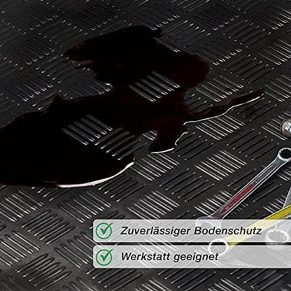 Gummimatten 500 cm x 100 cm Gummimatte im Meterware 3 mm Dicke Gummimatten Bodenmatte Schutzmatte Gummiläufer rutschfeste Matte Boden-Schutzmatte Gummimatte für Keller, Werkstatt, Garage