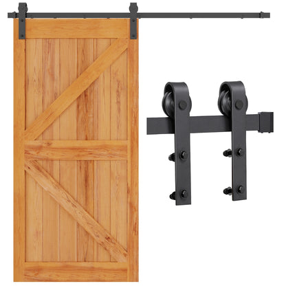 Costoffs 183cm/200cm/244cm/366cm Schiebetürsystem Set Laufschienen für Schiebetür Schiebetürbeschlag Hängeschiene Zubehörteil