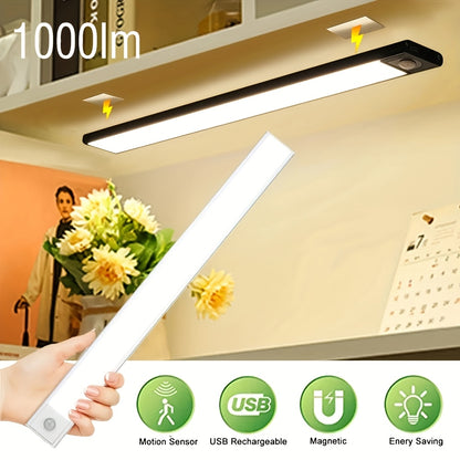 4/2/1 Stk. 40CM LED Kabellose Unterbauleuchten, Wiederaufladbarer Akku, PIR Bewegungssensor Licht für Wohnmobil Innenbereich, Mit Magnetischen Dimmbaren Schrankleuchten, Kabellose Unterbauleuchten für Küche, Treppen Wohnmobilbeleuchtung
