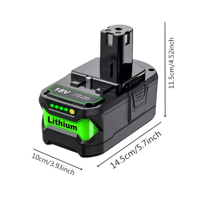1-4er Pack 8,0Ah Akku-Ersatz für Ryobi 18V Akku, 18 Volt Lithium-Ionen-Akkus für Ryobi One 18V Akku-Werkzeuge P108 P107 P105 P104 P103 P102 mit Anzeige