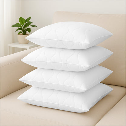 4er-Set Kopfkissen bzw. 4 Stück – Ideal als Bett- und Dekokissen – mit Reiß verschluss für Füllung – Perfekt als Sofakissen oder Zierkissen für Couch und Sofa – Waschbar bis 60 °C - Unsere Größen: 40x40 || 40x60 || 40x80 || 45x45 || 50x50 || 60x60 || 80x8