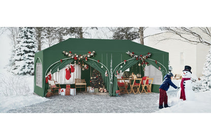 1 Stück Pavillon, faltbarer Pavillon, 3 x 6 Meter, Partyzelt, wasserdicht, Gartenhauszelt, UV-Schutz 50+, Schutz vor Wind  Regen, stabile Konstruktion, höhenverstellbar, mit Tragetasche, geeignet für Outdoor-Gartenarbeit, Camping, Strände usw