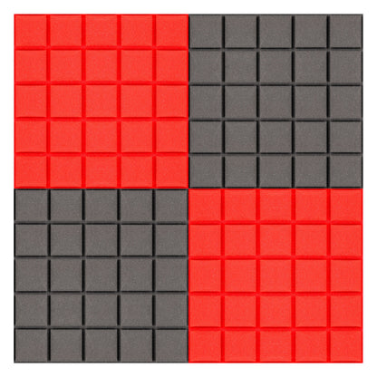 1 Stück 50x50 cm 3D-Akustikschwammpanel mit erhabenen Würfeln zur Raumakustik, Schalldämmung, Echoreduzierung, Innenraumakustikverbesserung, Dekorationspanel - Mehrere Farben, Keine Selbstklebeschicht