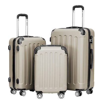 BEIBYE 2045 Zwillingsrollen 3tlg. Reisekoffer Koffer Kofferset Trolleys Hartschale in 20 Farben
