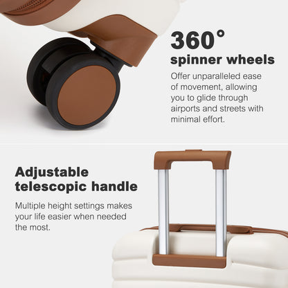 20 Zoll 24 Zoll 28 Zoll Kono Koffer Gepäck ABS+PC Camping Streifendesign mit Colour-Block Details Hartschale mit Spinner Rädern Black Friday Thanksgiving Weihnachtsgeschenk