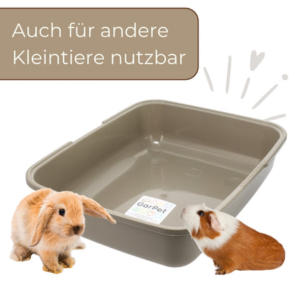 Katzenklo ohne Deckel 5 Größen Katzenklo XXL Katzentoilette moderne Schalentoilette ohne Deckel Katzen Klo Offen Katzentoiletten klein Kaninchen Toilette Eckig