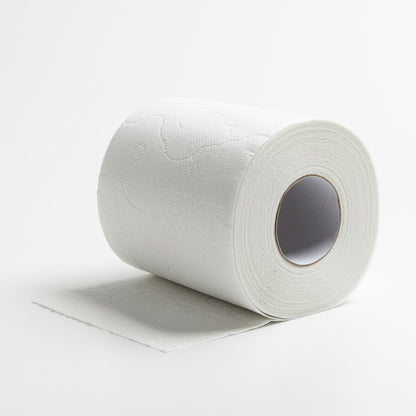 64 Rollen Toilettenpapier - Mypapp , 3-lagig, 150 Blatt je Rolle (9600 Blatt Insgesamt) , Zellstoff weiß, Hochwertige Zellulose, Geeignet für Camping (Große Verpackung, praktisch zu tragen), Küche und Badezimmer, schnell abbaubar.