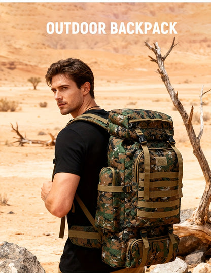 Taktischer Rucksack 2er-Set – Langlebiger Oxford-Stoff Wanderrucksack für Klettern, Camping, Reisen & Outdoor-Abenteuer – Schwerlast-Reise-Rucksack mit Mehreren Fächern, Großem Fassungsvermögen & Mehrfachtaschen-Design – Ideal für Outdoor-Aktivitäten & Re