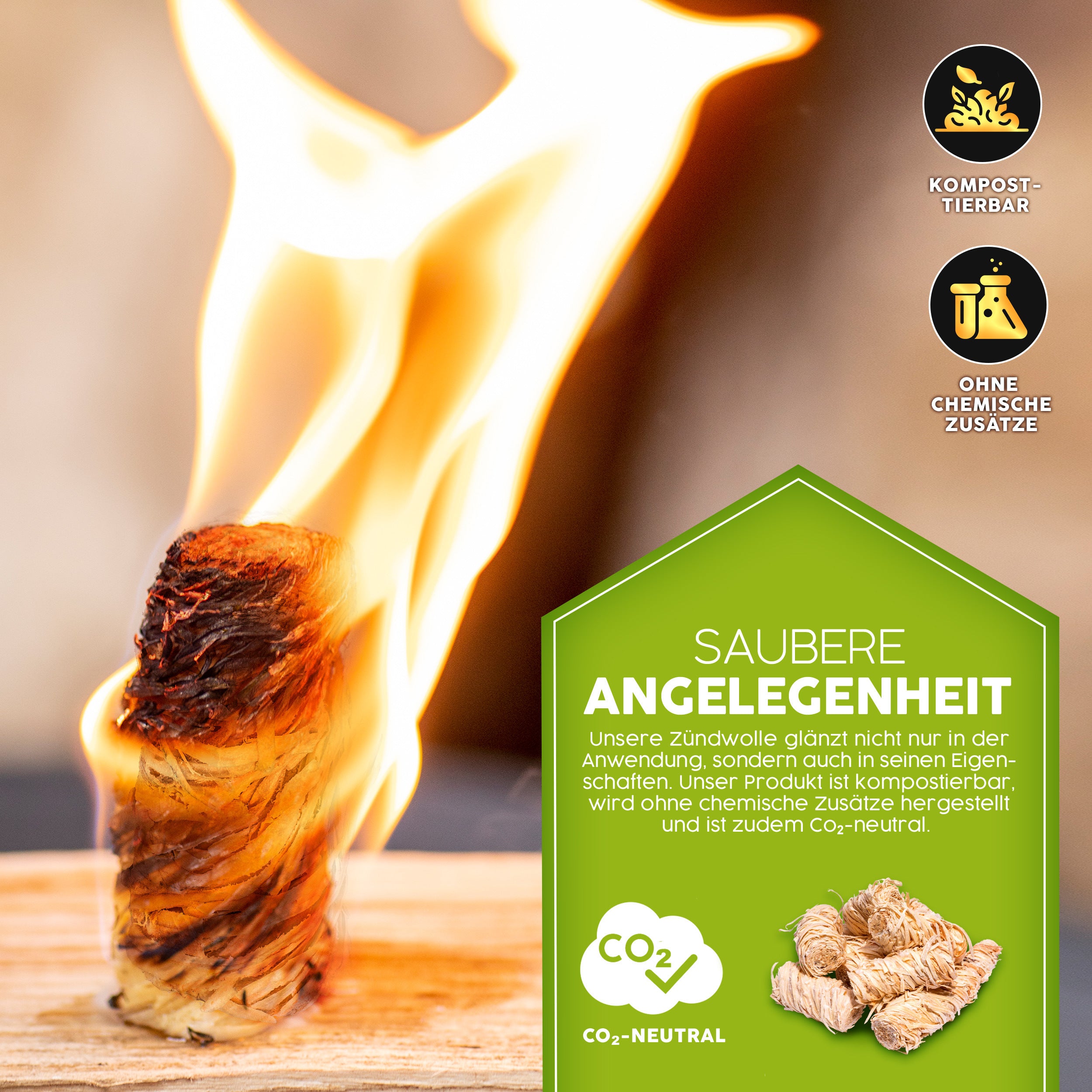 Camping-Feuerstarter, Holz für Alltag und Zuhause – Detailansicht 7