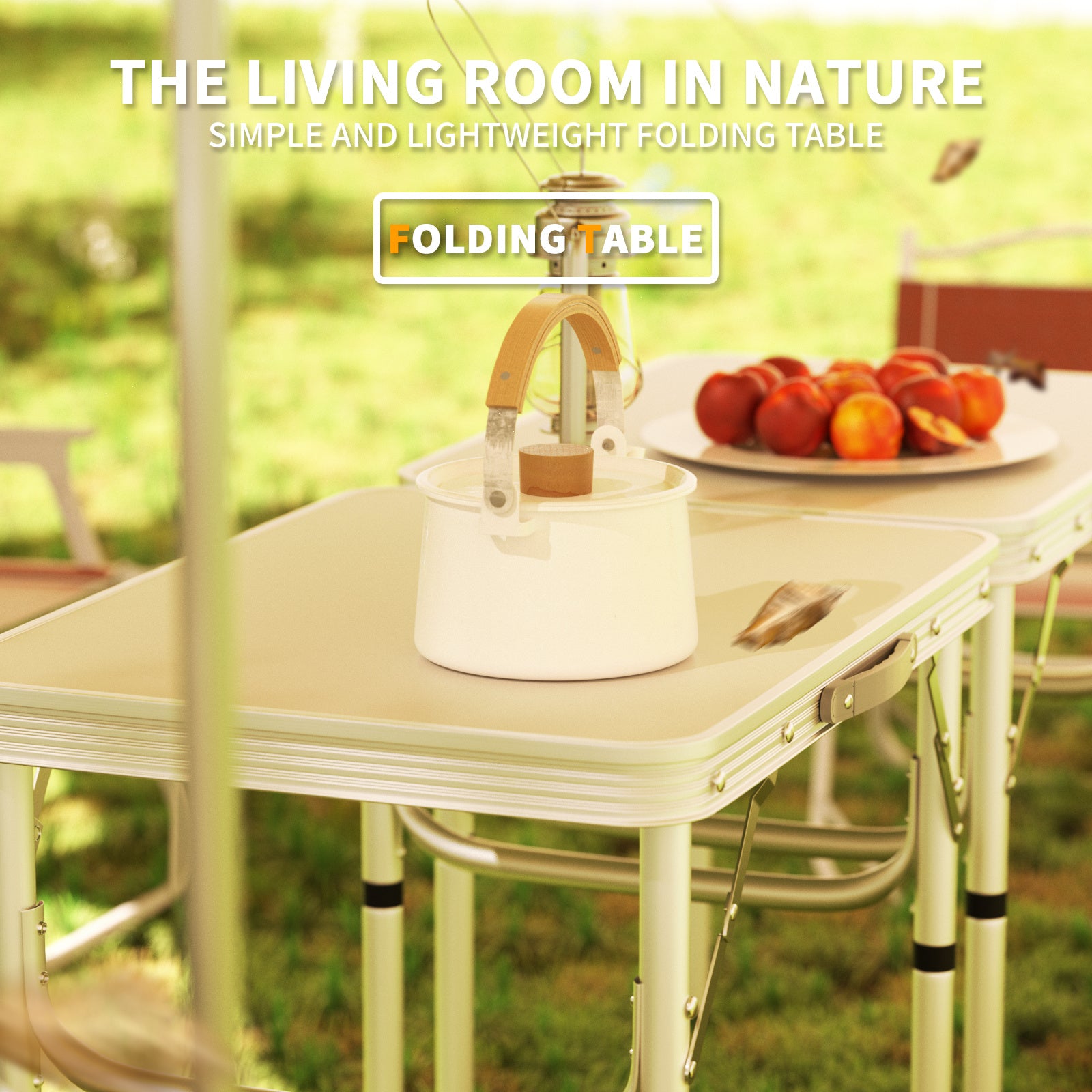 Camping-Klapptisch, faltbar für Garten und Balkon – Detailansicht 6