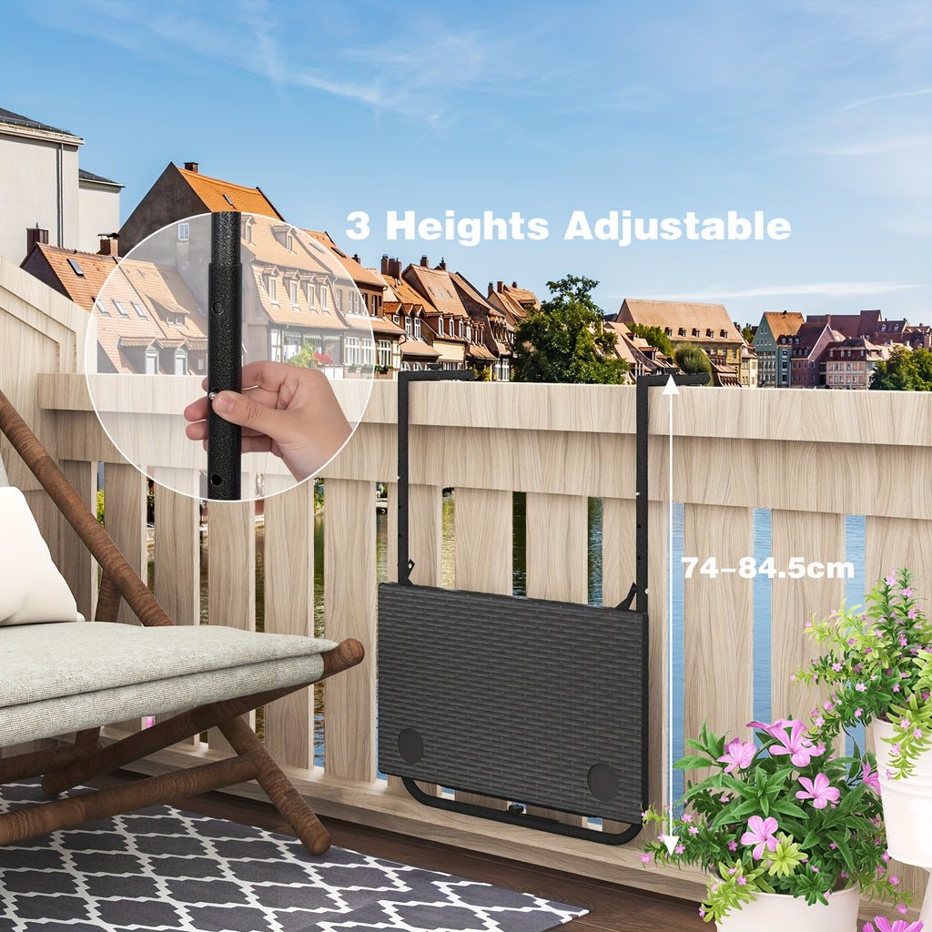 Camping-Klapptisch, Rattan für Garten und Balkon – Detailansicht 9