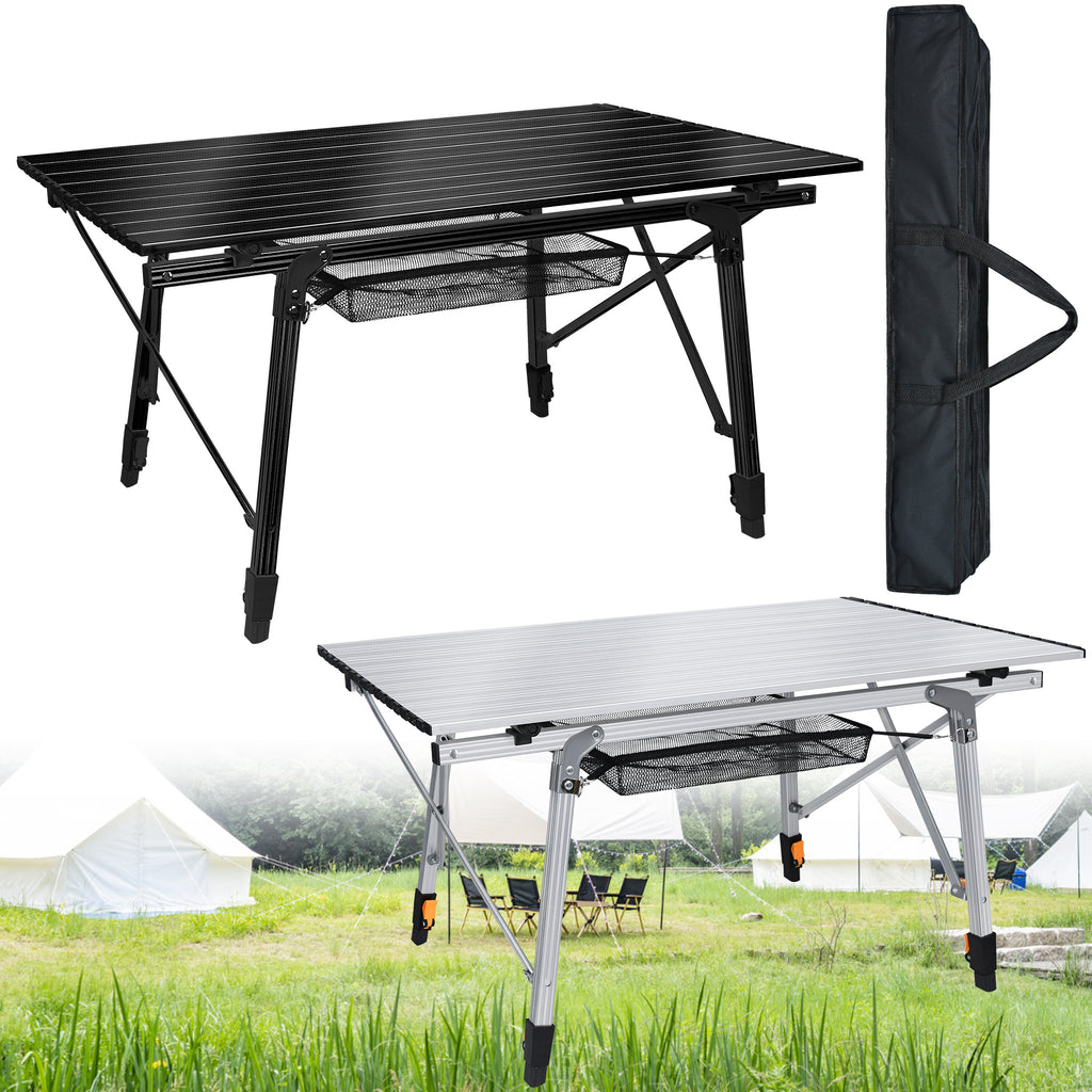 Camping-Klapptisch, Schwarz für Balkon und Garten – Hauptansicht