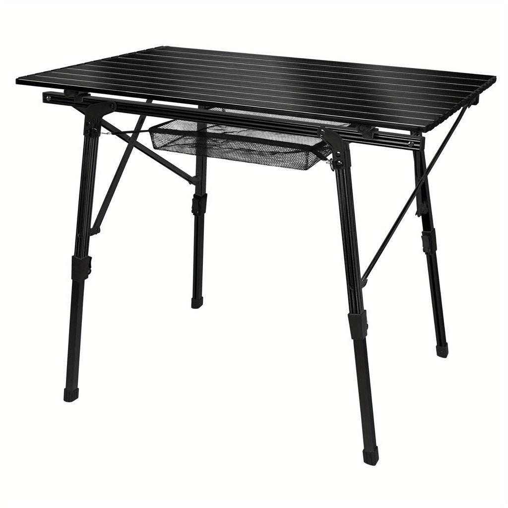 Camping-Klapptisch, Schwarz für Balkon und Garten – Detailansicht 3