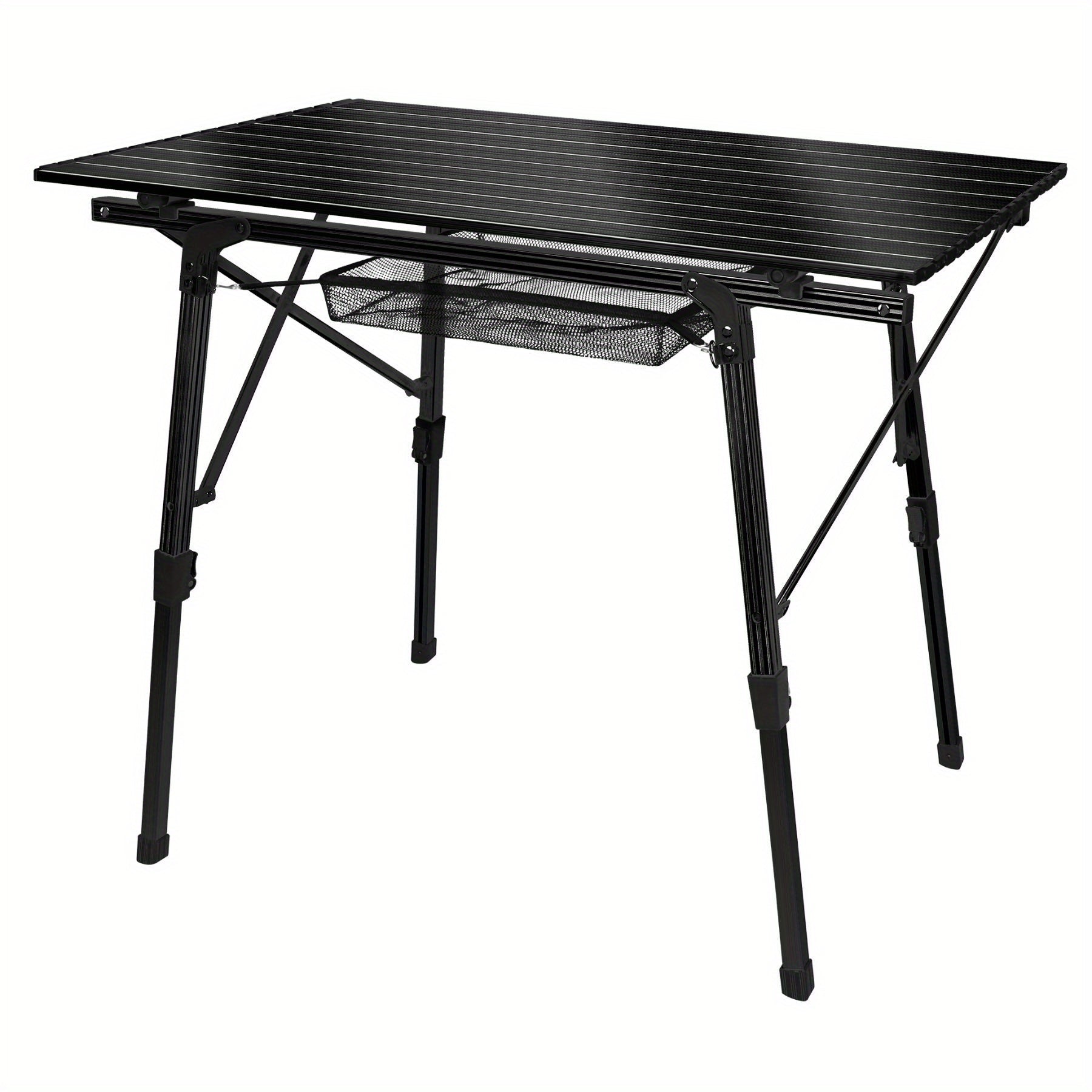 Camping-Klapptisch, Schwarz für Balkon und Garten – Detailansicht 3