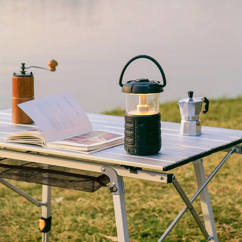 Camping-Klapptisch, Schwarz für Balkon und Garten – Detailansicht 8