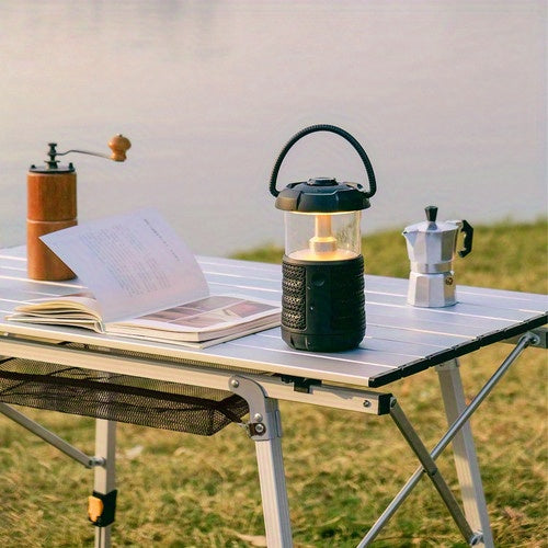 Camping-Klapptisch, Schwarz für Balkon und Garten – Detailansicht 12