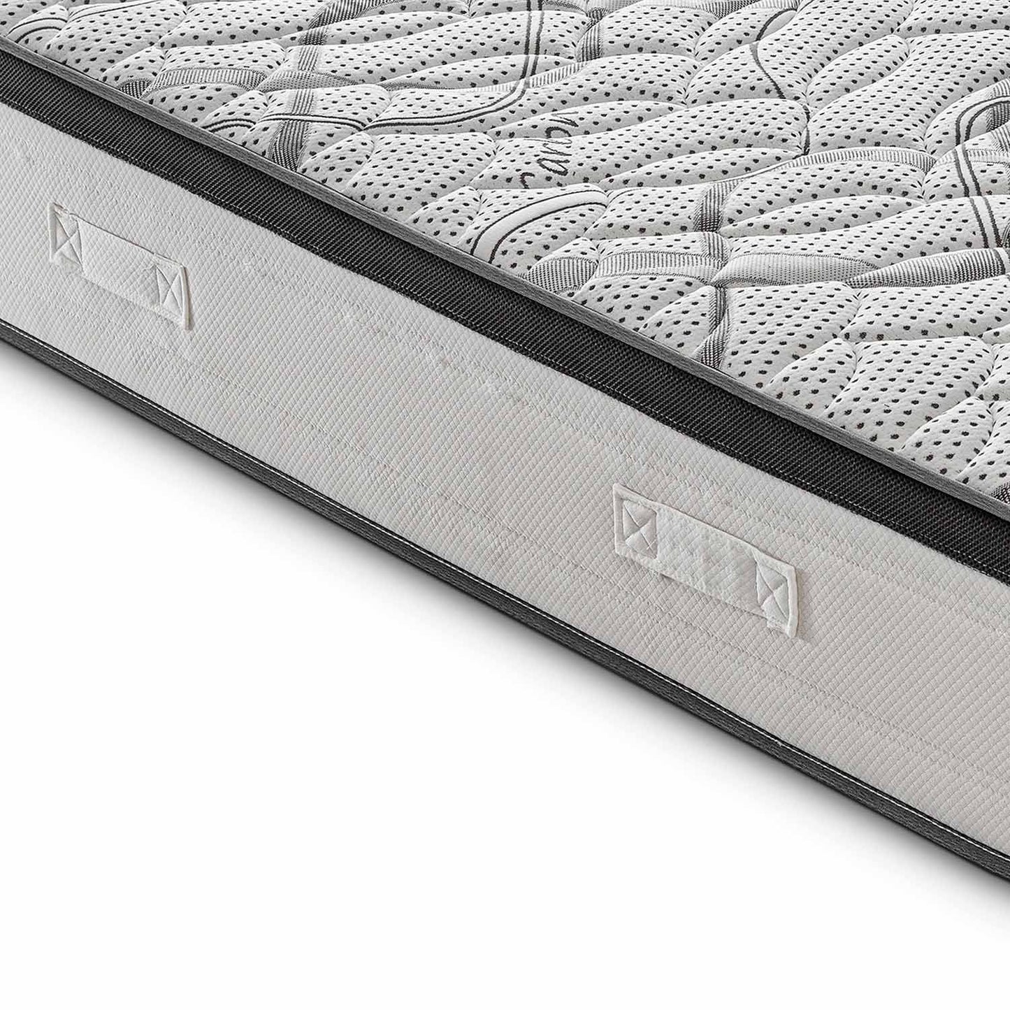 ROYAL DELUXE Matratze mit ERINNERUNGSEFECT - Hochdichtes HR-Schaum - 100% orthopädisch hergestellt in Italien - Bezug mit CARBONIO Entspannungseffekt