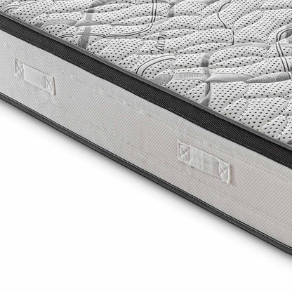 ROYAL DELUXE Matratze mit ERINNERUNGSEFECT - Hochdichtes HR-Schaum - 100% orthopädisch hergestellt in Italien - Bezug mit CARBONIO Entspannungseffekt