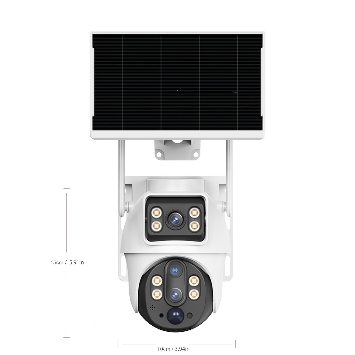 Solarbetriebene Außen-Sicherheitskamera mit SIM-Karte & 4G LTE - HD 8MP Dual-Lens, 10x Zoom, Bewegungsverfolgung/Menschenerkennung, Zwei-Wege-Sprechen, Vollfarb-Nachtsicht, für Heimüberwachung (Nein)