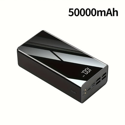 PD22.5W Schnellladung, 50000mAh Tragbarer Powerbank mit Großer Kapazität, Mehrere Ausgangsanschlüsse/LED-Stromanzeige/Campinglicht, Kompatibel mit den meisten Mobiltelefonen/Digitalgeräten  anderen Produkten für Schnellladung, Ideal für Reisen/Camping, Ge