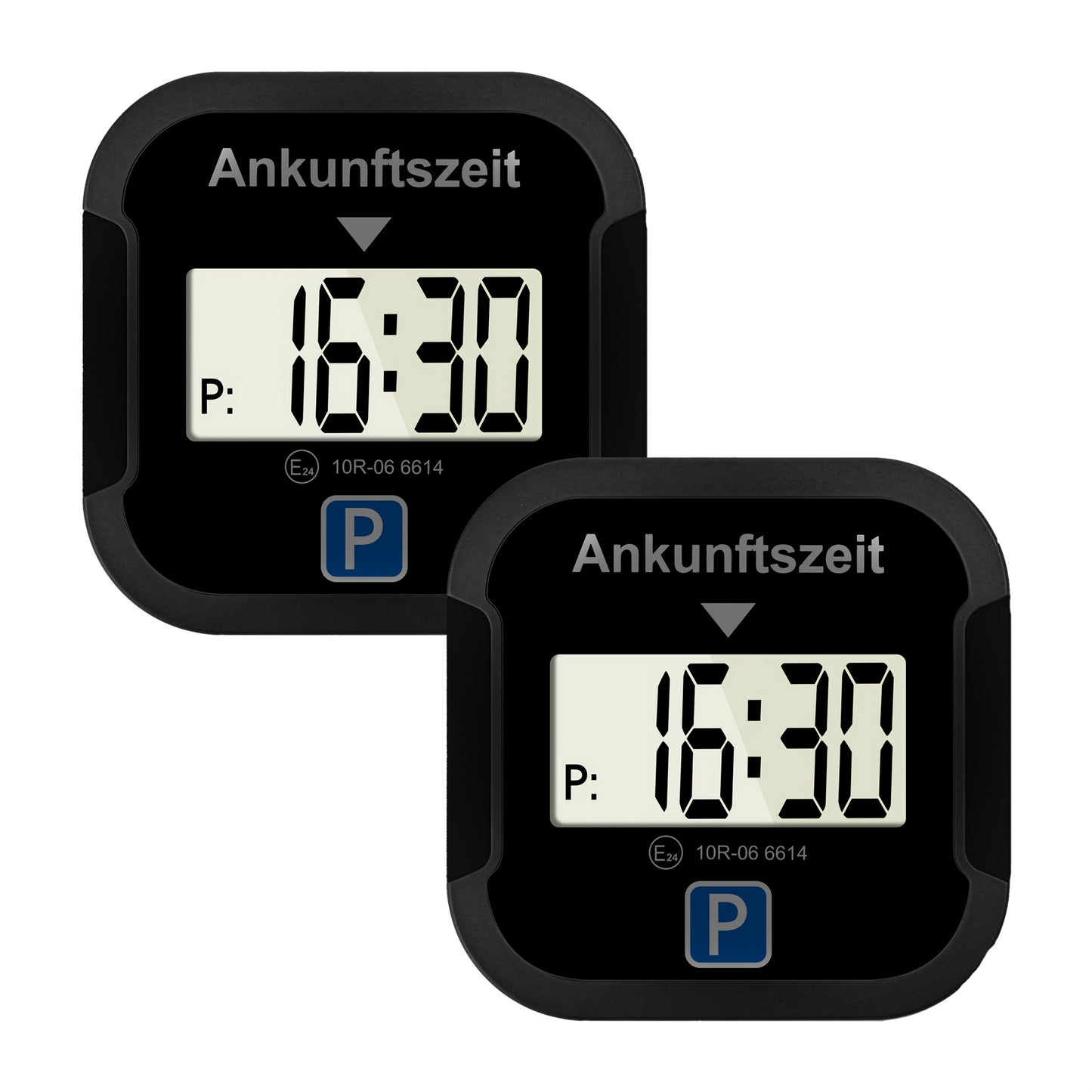 1 Stk./2 Stk. Quadratisches elektronisches Parkausweis | Automatisches elektrisches Parkausweis | Digitales Parkuhr mit Display | Kleine Größe, große Funktion | Geeignet für Weihnachtsgeschenke (Ohne Batterie)