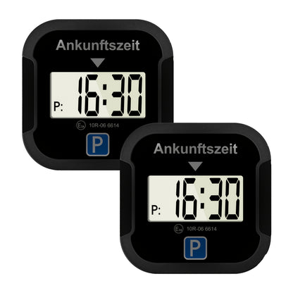 1 Stk./2 Stk. Quadratisches elektronisches Parkausweis | Automatisches elektrisches Parkausweis | Digitales Parkuhr mit Display | Kleine Größe, große Funktion | Geeignet für Weihnachtsgeschenke (Ohne Batterie)