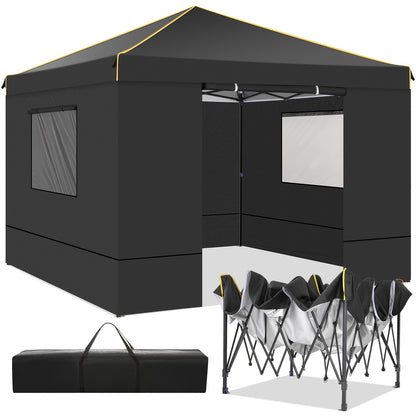 3x3m Klappbarer Markisenzelt, Vier Stabile Wände, Schnell Aufzubauen, Ideal für Outdoor-Hochzeiten, Camping, Gewerbliche Veranstaltungen, Gartenpartys