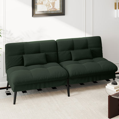 Sofa Schlafsofa mit Schlaffunktion, überzug Futon Klappsofa, Bettcouch, ecksofa, Couch Gästebett, 3-Sitzer Sofa, mit verstellbare Rückenlehne aus Stoff